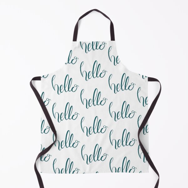 Item preview, Dark green aqua calligraphy hello designed and sold by -Lily-Anne-.