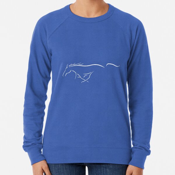 Ford Mustang Emblem - pochoir, blanc Sweatshirt léger