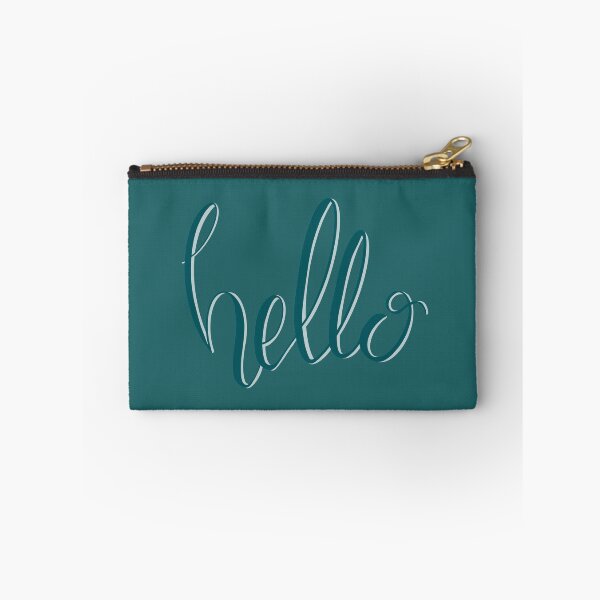 Item preview, Dark green aqua calligraphy hello designed and sold by -Lily-Anne-.