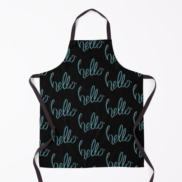Item preview, Dark green aqua calligraphy hello designed and sold by -Lily-Anne-.