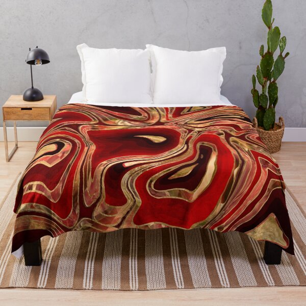 Item preview, Mahogany Red Liquid Marble abstract designed and sold by k9printart.