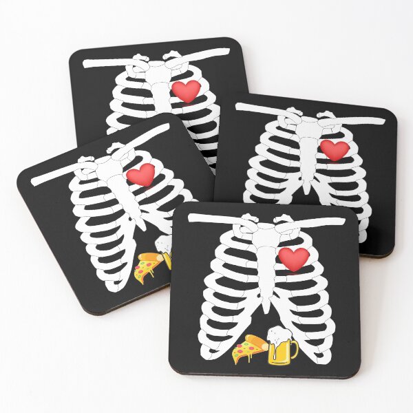 Item preview, Dad Skeleton Halloween Beer Pizza Funny Pregnancy Couple designed and sold by H2O-Shop.