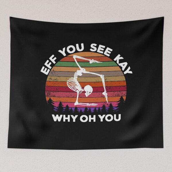 Item preview, EFF You See Kay Why Oh You Skeleton Yogas Vintage designed and sold by fefego818x.