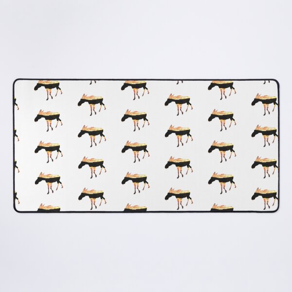 Item preview, Femalle Moose (cow) silhouette sunset at the lake designed and sold by Pauletart.