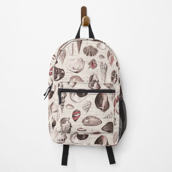 Item preview, Seashells in blish pink beige cream brown burgundy red designed and sold by Delinda Graphic Studio.