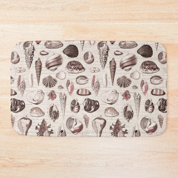 Item preview, Seashells in blish pink beige cream brown burgundy red designed and sold by Delinda Graphic Studio.