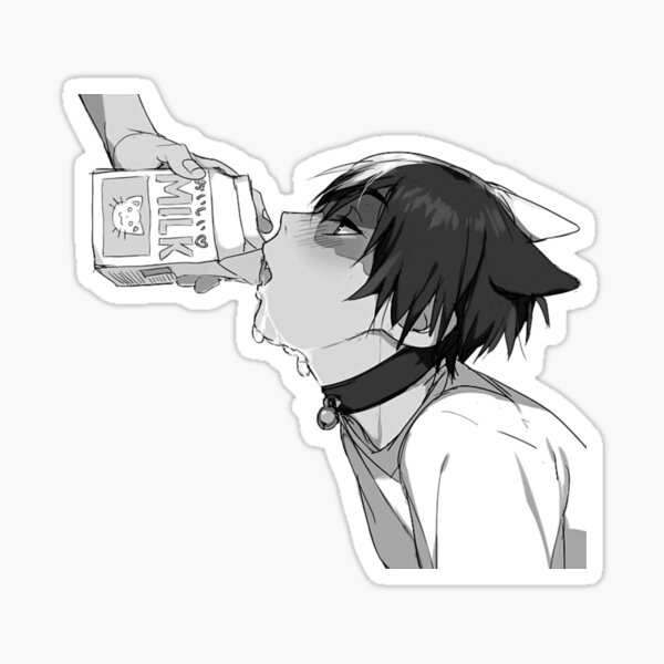Anime Evil Boy Smiling Black And White Sticker For Sale By Doflamigo Redbubble