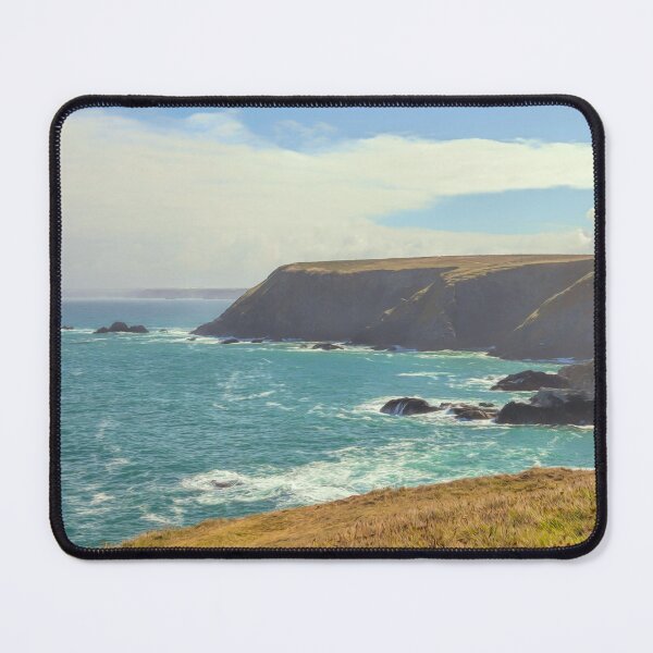 Item preview, Painterly image of coast at Godrevy, Cornwall, England. designed and sold by andrewroland.