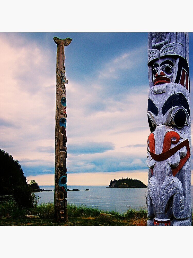 "totem poles of Haida Gwaii" Poster for Sale by Yukondick Redbubble