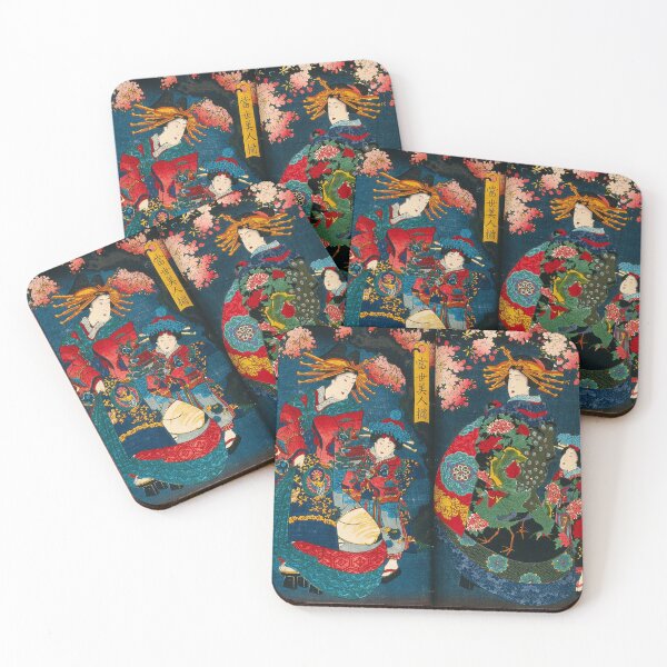 Item preview, Classical Japanese Art: A courtesan promenading II - Yoshitora designed and sold by Naturalist Prints.