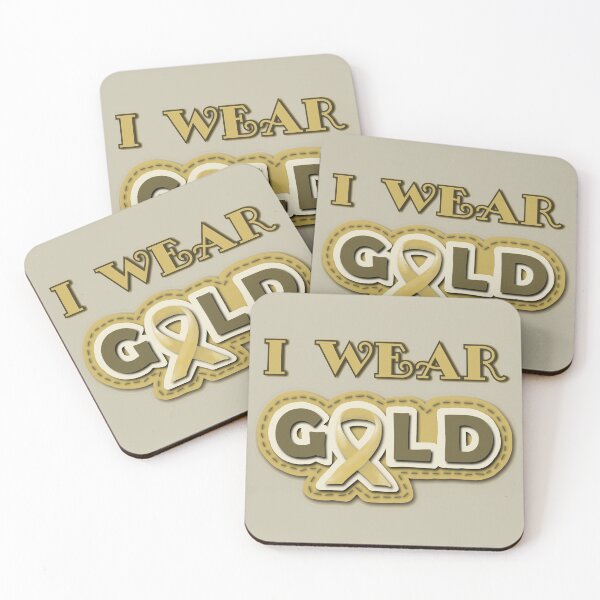 Item preview, I Wear Gold - childhood cancer awareness designed and sold by clairesartworks.