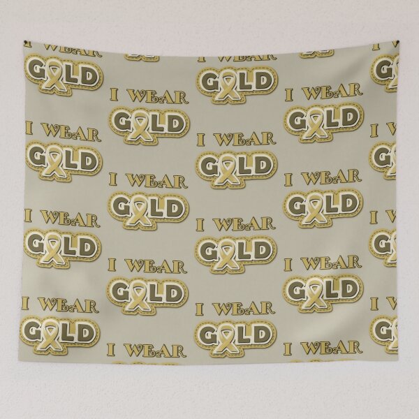 Item preview, I Wear Gold - childhood cancer awareness designed and sold by clairesartworks.