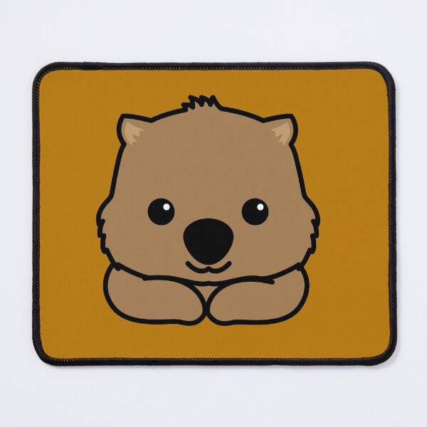 Cute baby wombat smiling drawing Mouse Pad