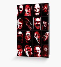 Horror Movie Icons Vector Art Greeting Card
