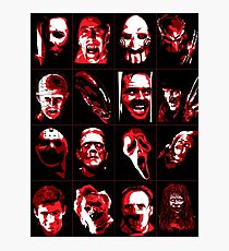 Horror Movie Icons Vector Art Photographic Print