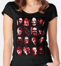 Horror Movie Icons Vector Art Women's Fitted Scoop T-Shirt