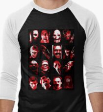 Horror Movie Icons Vector Art Men's Baseball ¾ T-Shirt