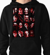Horror Movie Icons Vector Art Pullover Hoodie