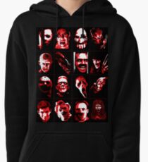 Horror Movie Icons Vector Art Pullover Hoodie
