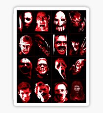 Horror Movie Icons Vector Art Sticker