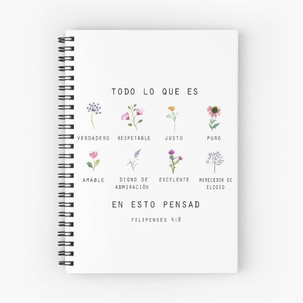 Item preview, Filipenses 4:8, Spanish Bible Verse designed and sold by latiendadearyam.