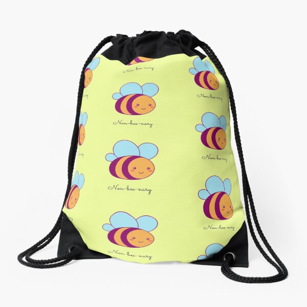 Non-bee-nary Drawstring Bag