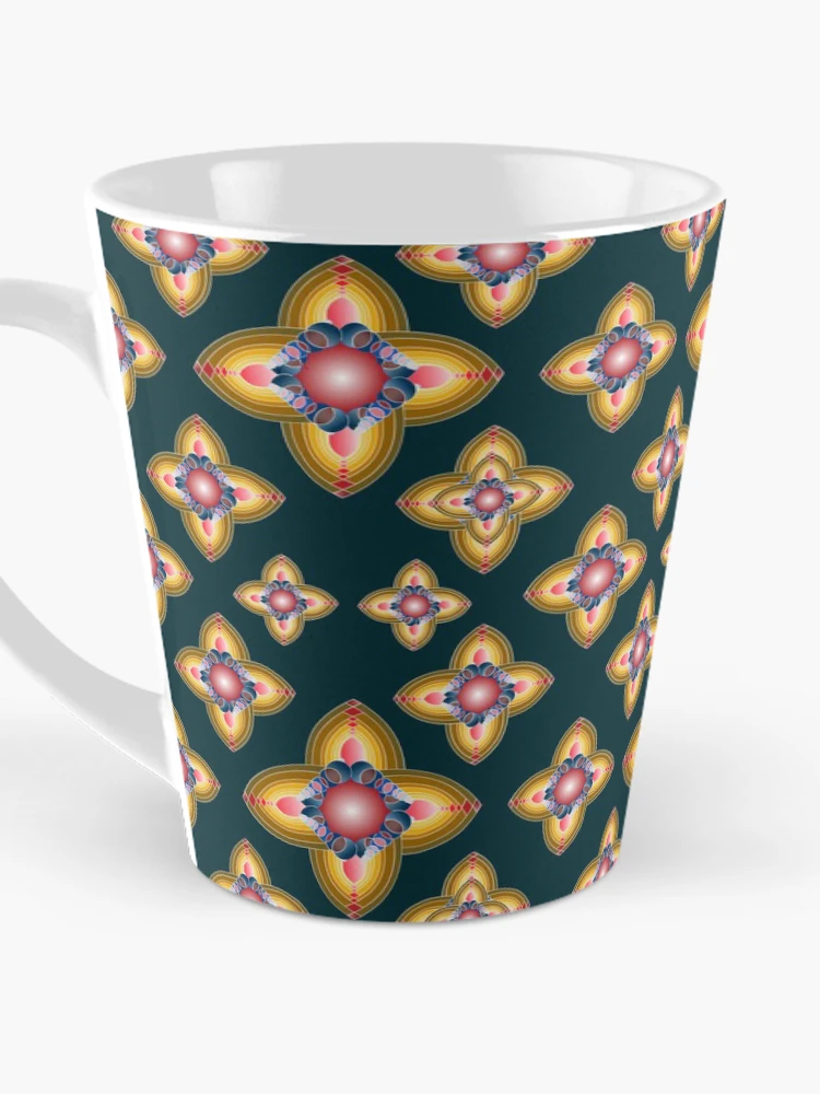 Thumbnail 3 of 4, Coffee Mug, Flower Patterns Abstract Design designed and sold by ClassyPatterns.