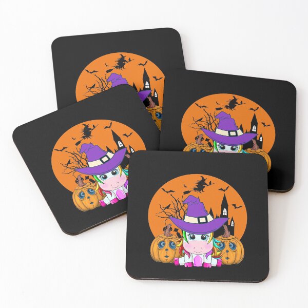 Item preview, Halloween Funny Pumpkins and Witchy Unicorn  designed and sold by MyFreakyWorld.