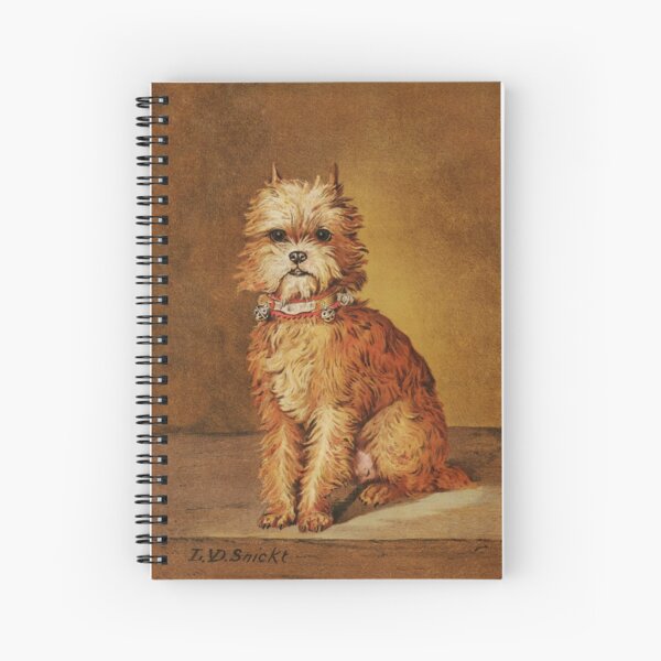 Brussels griffon vintage print of Coquette Spiral Notebook