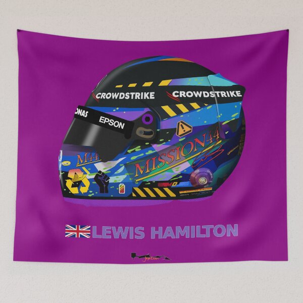 Item preview, Copy of Lewis Hamilton - 2021 Silverstone F1 Helmet ( NO MONSTER LOGO ) designed and sold by JageOwen.