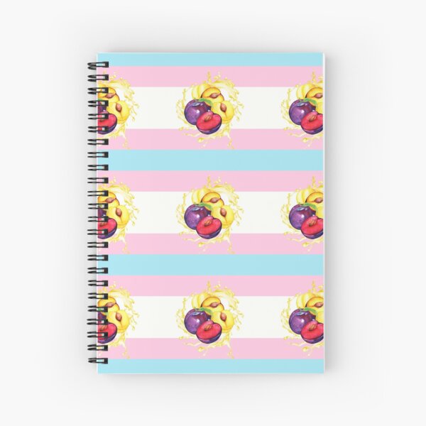 Summer fruit - transgender flag splash Spiral Notebook