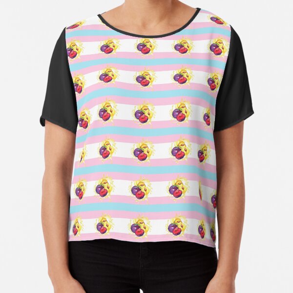 Summer fruit - transgender flag splash Chiffon Top