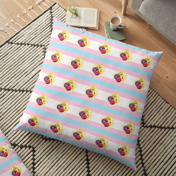 Summer fruit - transgender flag splash Floor Pillow
