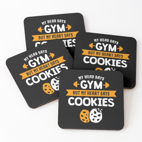 Item preview, My head says Gym but my heart says Cookies designed and sold by lemontee.