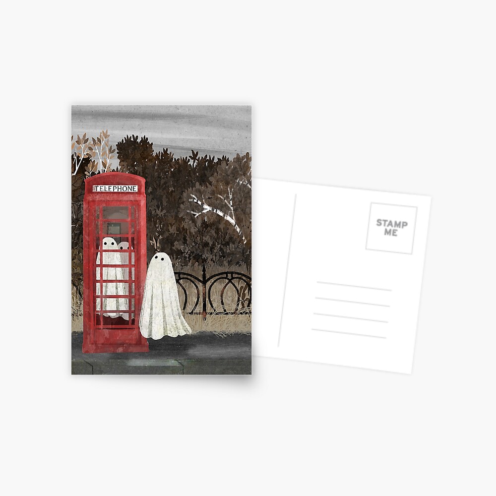 There Are Ghosts in the Phone Box Again... Postcard