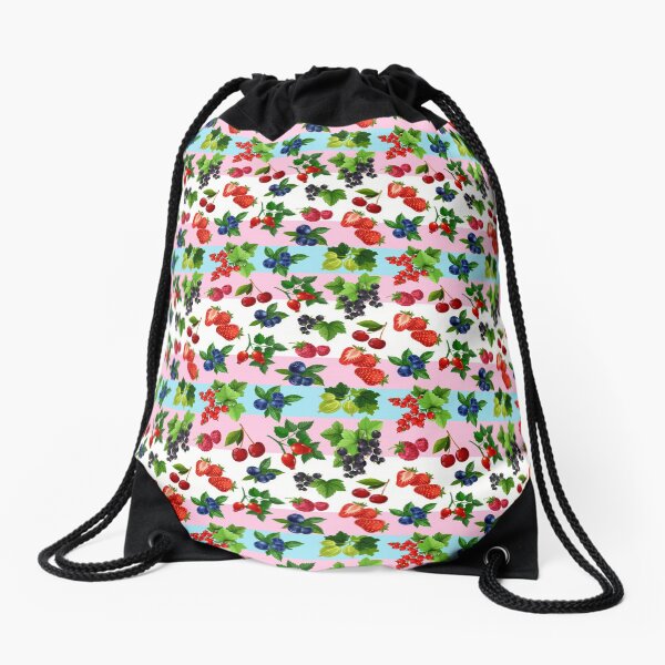 Berries - transgender flag Drawstring Bag