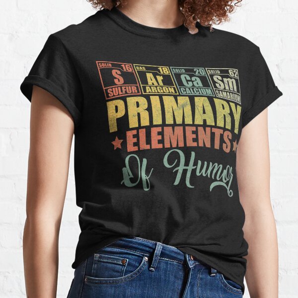 Science Sarcasm S Ar Ca Sm Primary Elements of Humor Funny Classic T-Shirt