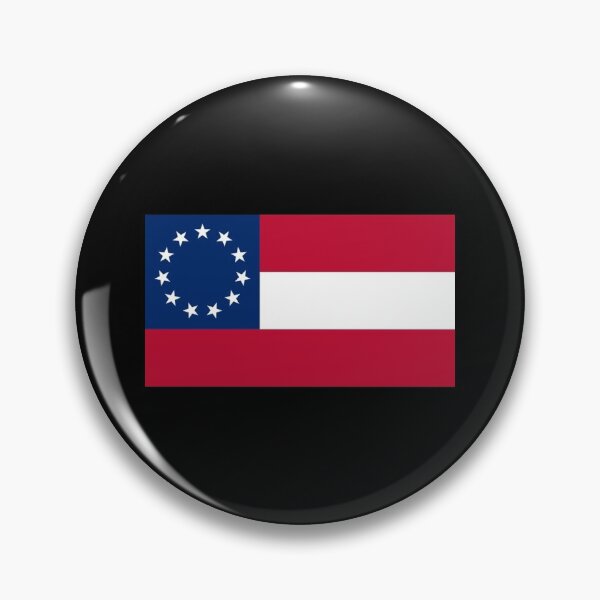 Item preview, Stars And Bars. Usa, America, First American National Flag, 11 Stars, 1861, On Black. Sticker designed and sold by SeidyRoper.
