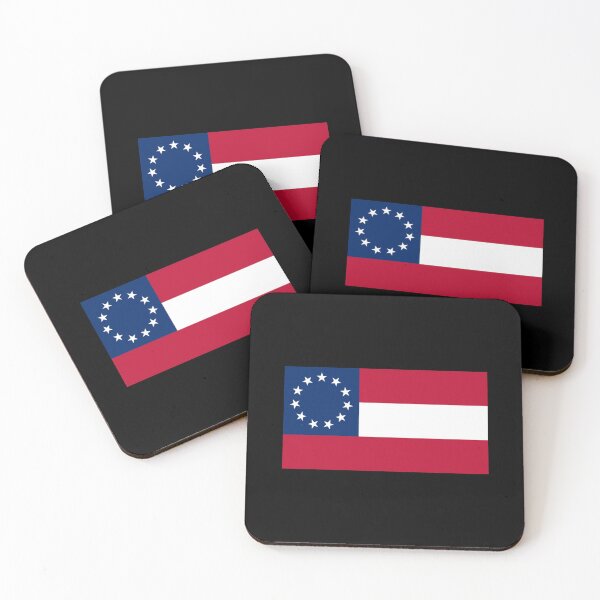 Item preview, Stars And Bars. Usa, America, First American National Flag, 11 Stars, 1861, On Black. Sticker designed and sold by SeidyRoper.