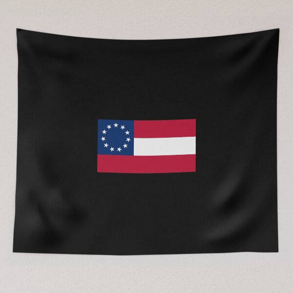 Item preview, Stars And Bars. Usa, America, First American National Flag, 11 Stars, 1861, On Black. Sticker designed and sold by SeidyRoper.
