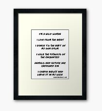 Wild Woman Framed Print