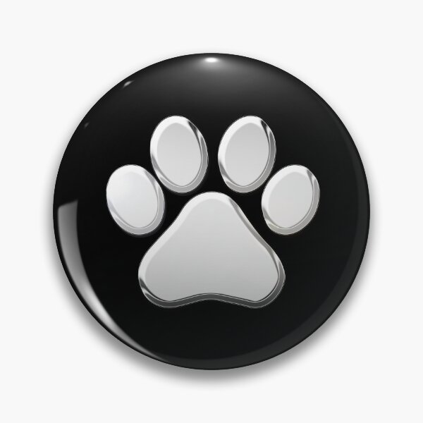 Item preview, Chrome Metallic Paw Print designed and sold by PrettyPage.