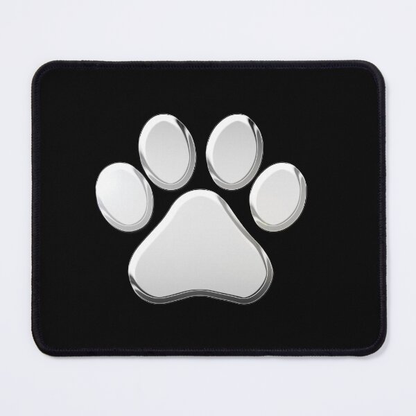 Item preview, Chrome Metallic Paw Print designed and sold by PrettyPage.