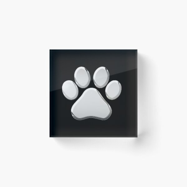 Item preview, Chrome Metallic Paw Print designed and sold by PrettyPage.