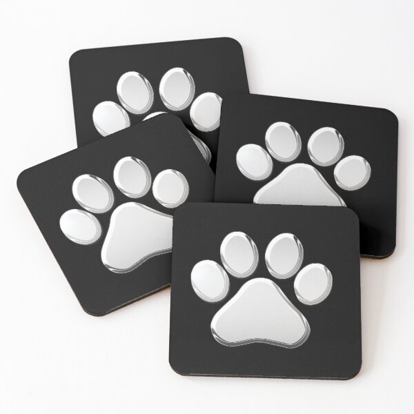 Item preview, Chrome Metallic Paw Print designed and sold by PrettyPage.