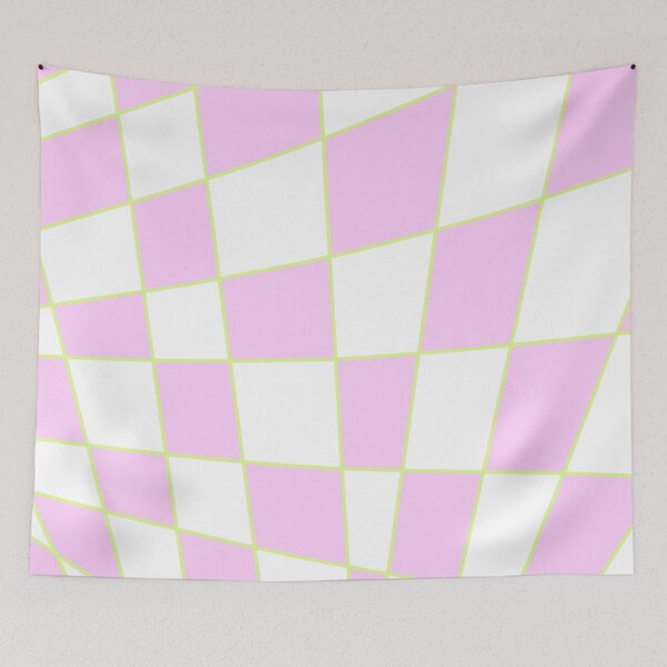 Item preview, Distorted Checkers: Pink and Green designed and sold by A.X. Bates.