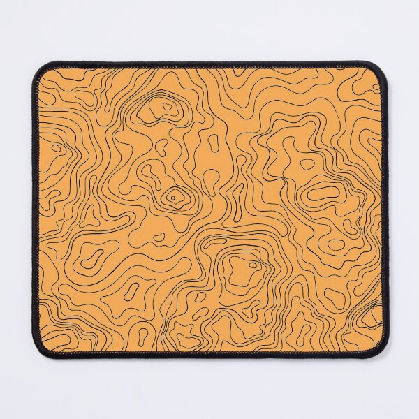 Item preview, Topographic lines with orange background, Abstract trendy contour map designed and sold by mashmosh.