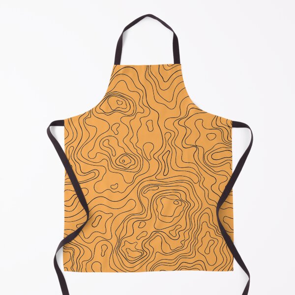 Item preview, Topographic lines with orange background, Abstract trendy contour map designed and sold by mashmosh.