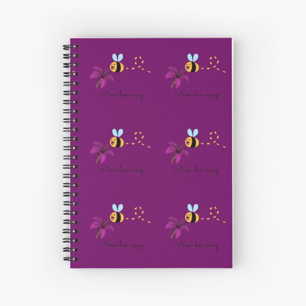 Non-bee-nary - bee + flower Spiral Notebook
