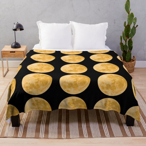 Item preview, Yellow fallow saffron chrome full moon lunar night designed and sold by HappywithBest.